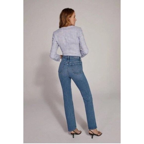 NEW Favorite Daughter The Dasha Houndstooth Check Tweed Lilac Top- Size 14 - Picture 4 of 13